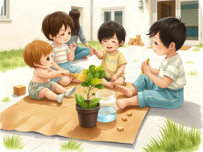 Ilustração da atividade Pincel Molhado no Vaso Verde