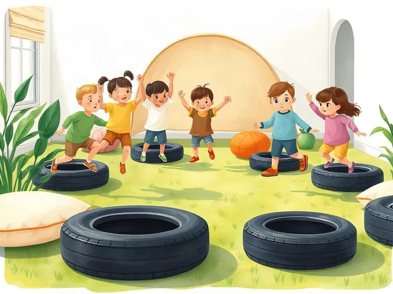 Ilustração da atividade Sapinhos Saltitantes na Trilha dos Pneus