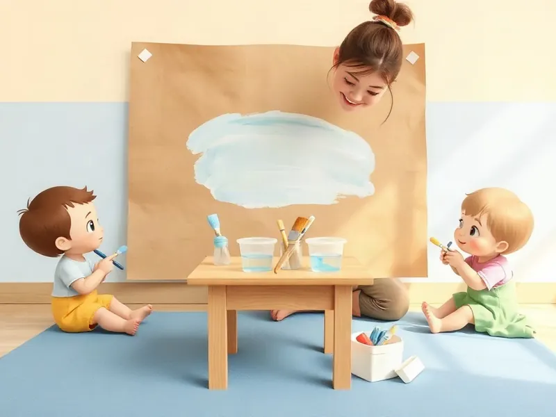 Ilustração da atividade Pincel da Pia: pintando com a água e o sabonete