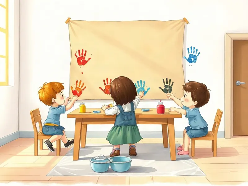 Ilustração da atividade Pintura de Mãos Diferentes no Papel Kraft