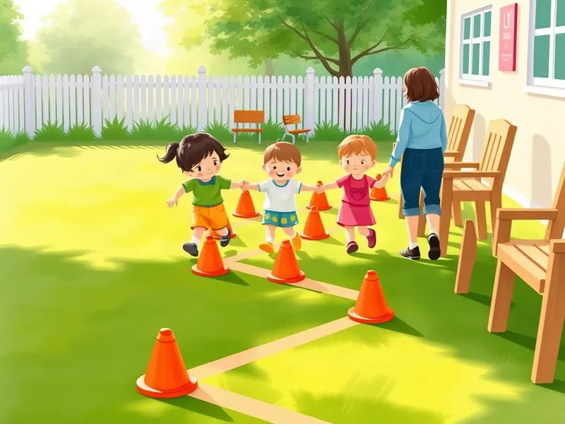 Ilustração da atividade Caminho do Cuidado entre os Cones