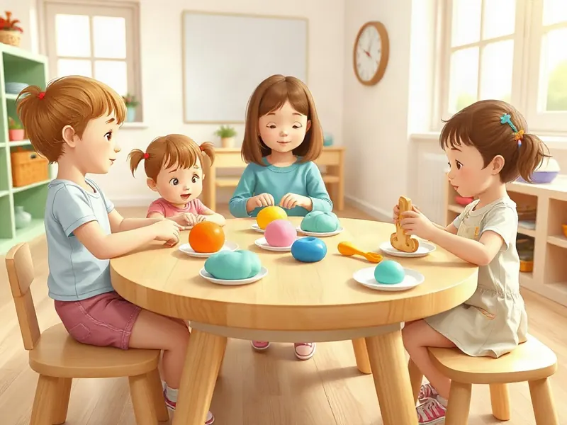 Ilustração da atividade Bolinhos de Massa na Mesa da Cozinha