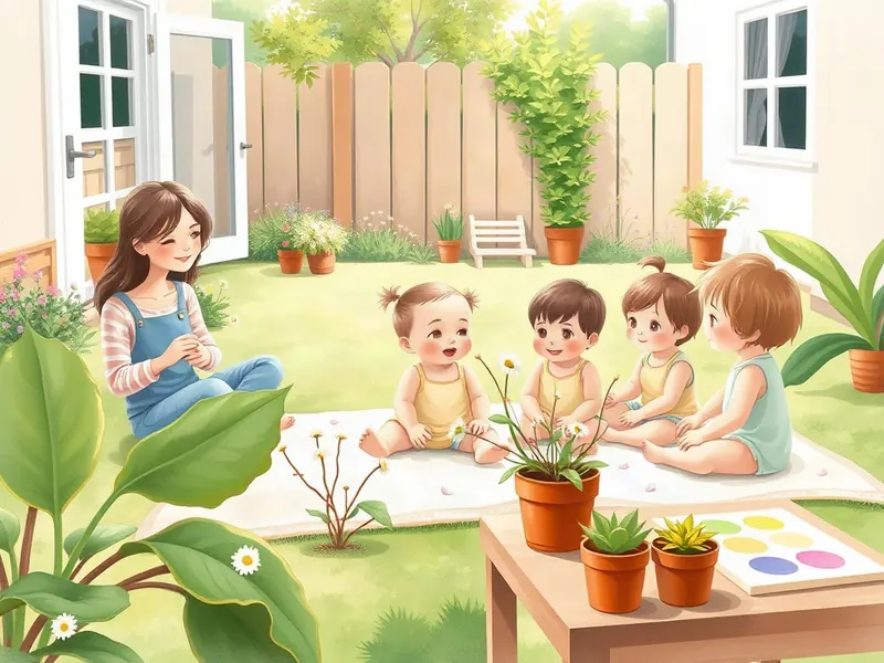 Ilustração da atividade Pintura com Folhas e Flores do Quintal