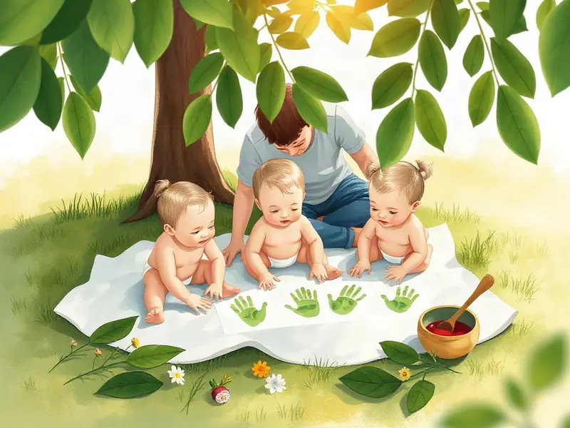 Ilustração da atividade Carimbo Verde no Chão do Jardim