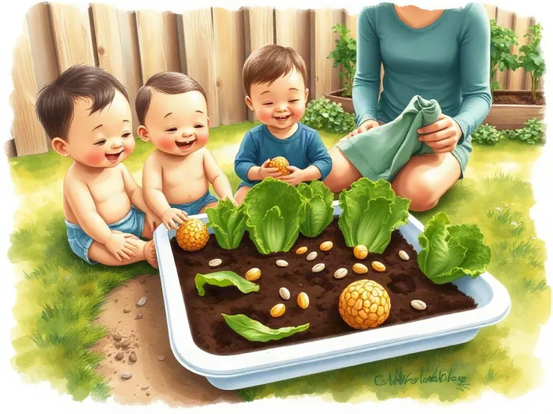 Ilustração da atividade Mão na Terra, Horta de Vovó