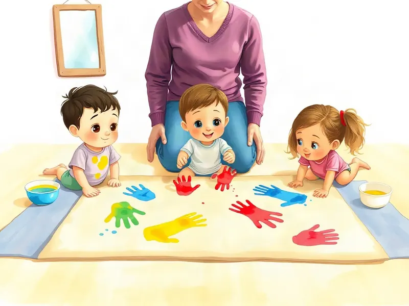 Ilustração da atividade Espelho de Mãozinhas Coloridas