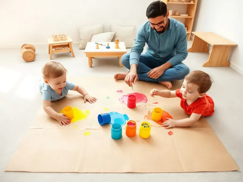 Ilustração da atividade Pezinho Pintor no Papel Grande
