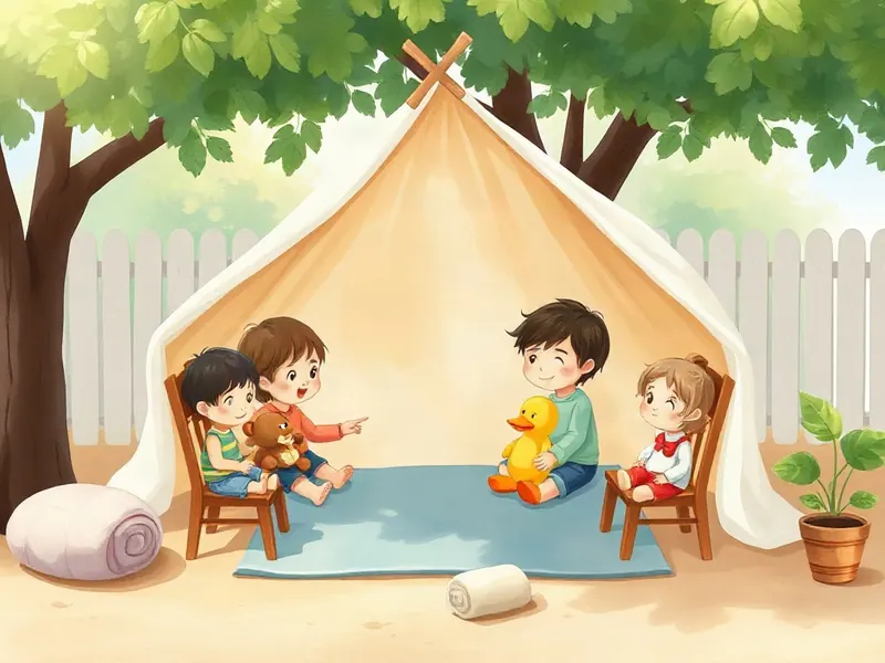 Ilustração da atividade Acampamento de Lençóis e Cobertores