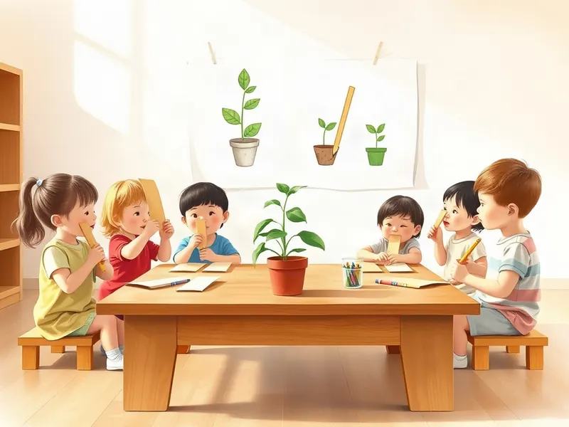Ilustração da atividade Quem Cresce Mais Rápido? A Planta Medidora da Turma