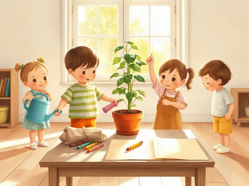 Ilustração da atividade Plantinha Que Eu Cuido: a Água e o Sol no Nosso Vaso