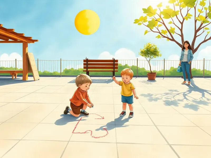 Ilustração da atividade Sol, Sombra e Passos no Pátio