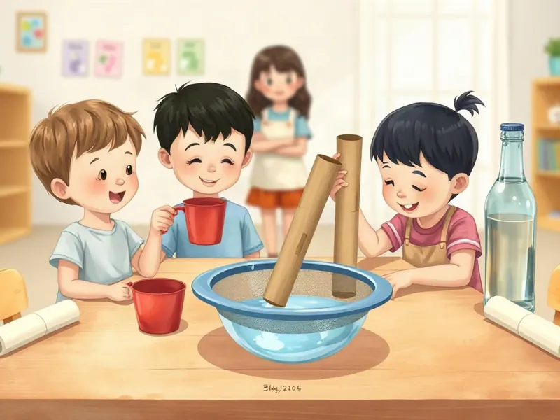 Ilustração da atividade Pintando com Água: a Peneira que Deixa Passar