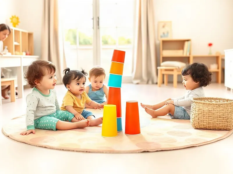 Ilustração da atividade Torre de Copinhos Que Não Cai