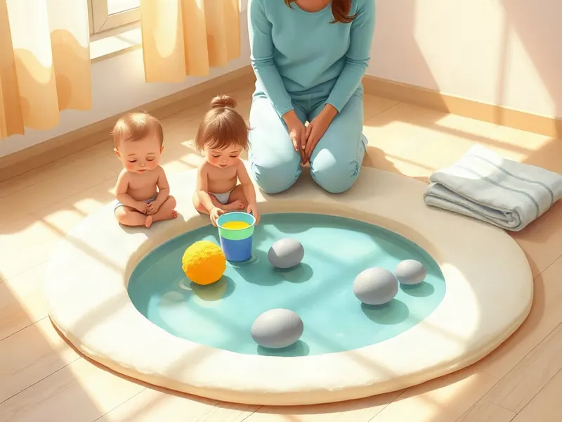 Ilustração da atividade Peixinhos que Afundam e Boiam na Banheira Rasa