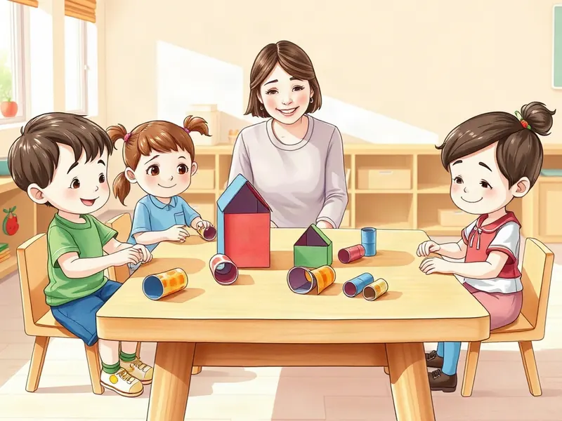 Ilustração da atividade Casinha de Canudinhos: Mãos que Montam o Meu Lar
