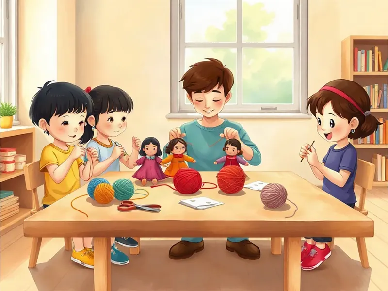 Ilustração da atividade Ateliê da Costureira Miúda: Agulha Sem Ponta na Roupinha da Boneca