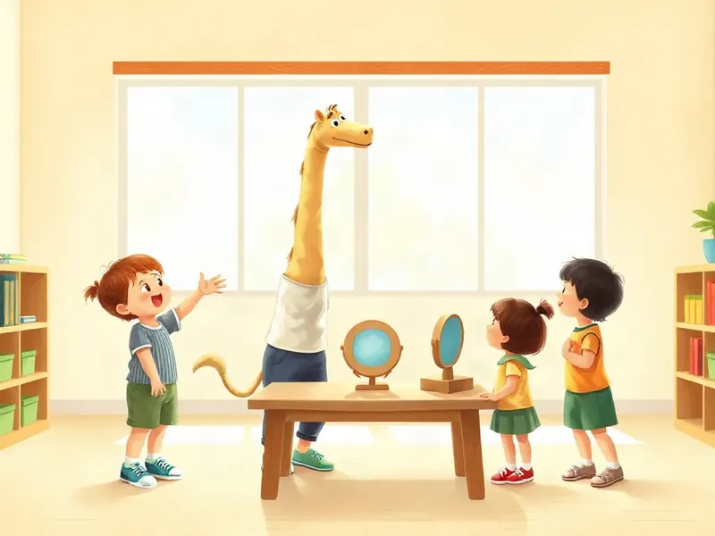 Ilustração da atividade Pescoço Que Estica: o Boneco Que Muda a Cara