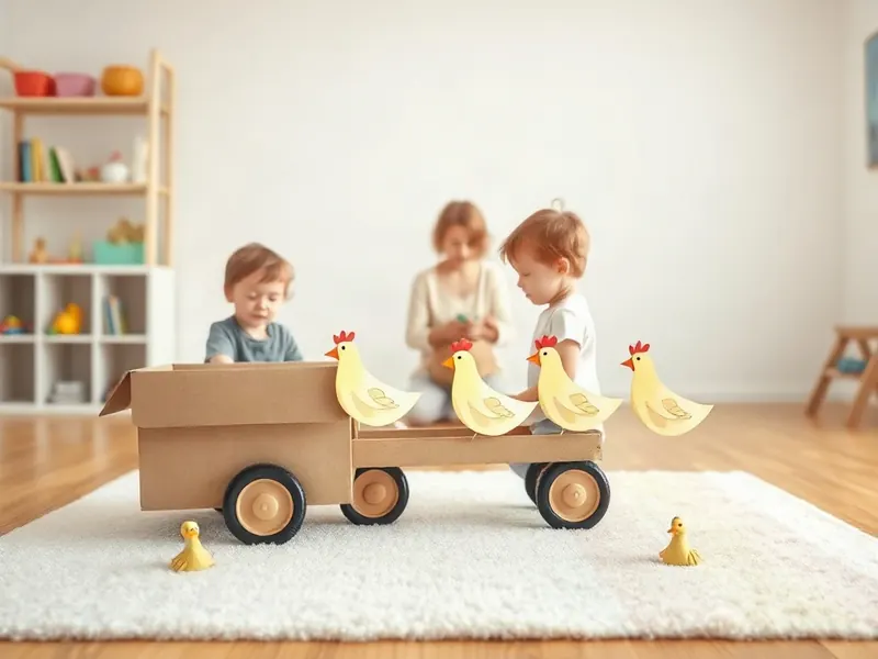 Ilustração da atividade Galinha Que Anda Sozinha no Carrinho