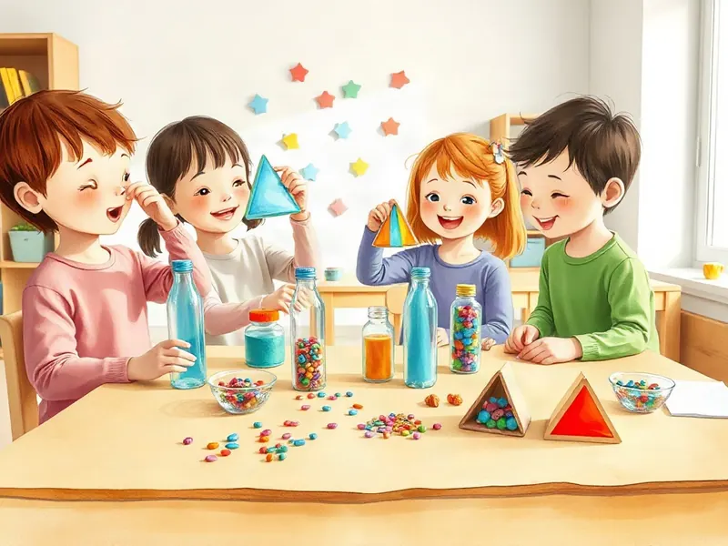 Ilustração da atividade Caleidoscópio de Três Espelhos e Mãos Coloridas