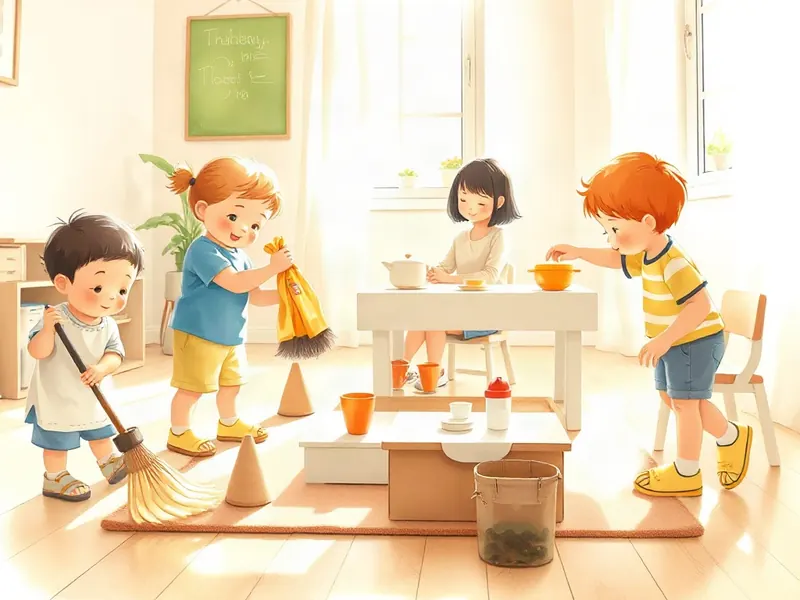 Ilustração da atividade Pequenos Ajudantes da Casinha