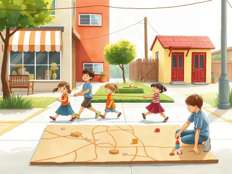 Ilustração da atividade Mapa Vivo do Nosso Bairro: Quem Mora Onde?