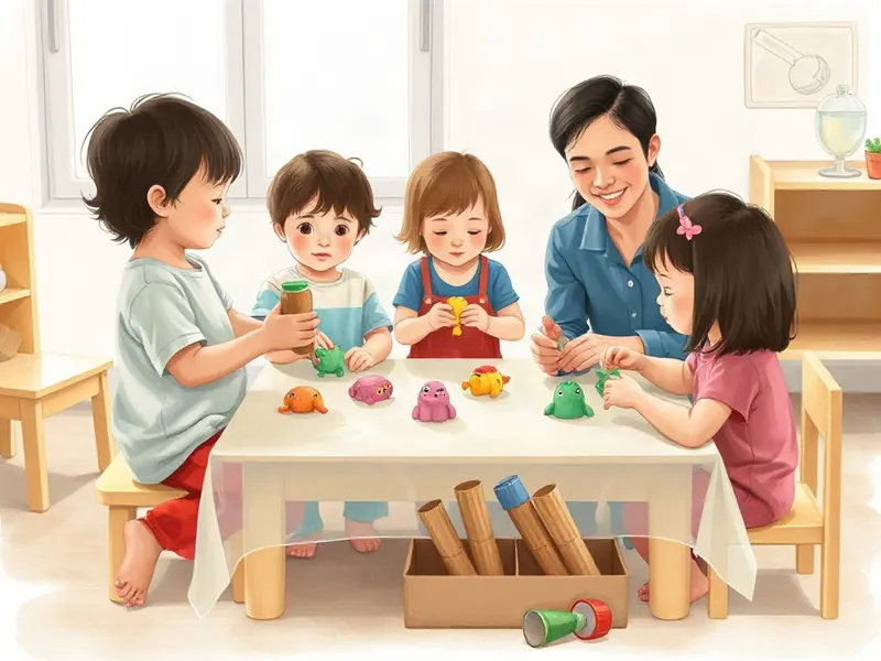 Ilustração da atividade Bichinho de Massinha na Mesa do Canto que Canta