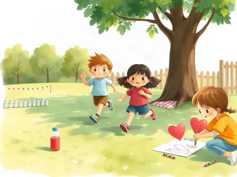 Ilustração da atividade Coração na Mão: Pular, Correr e Parar