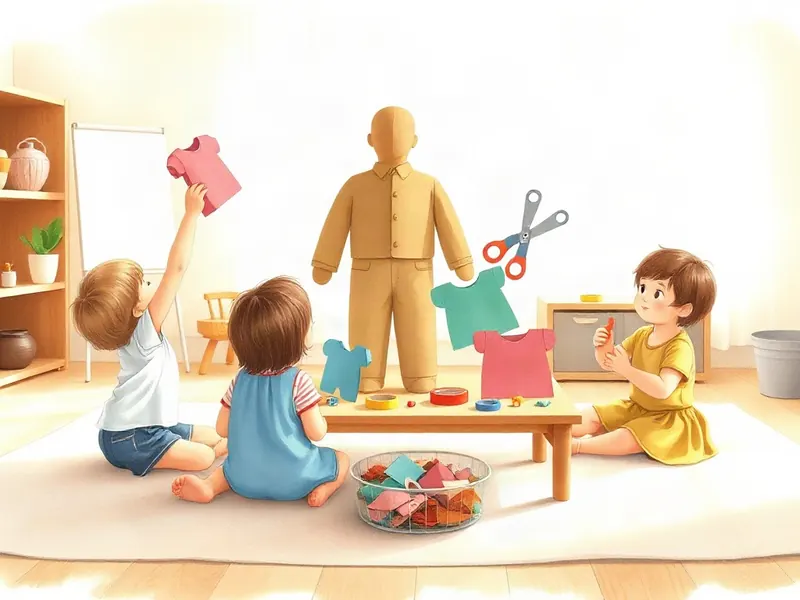 Ilustração da atividade Roupinha de Desenhar: Vestir e Despir o Boneco Sozinho