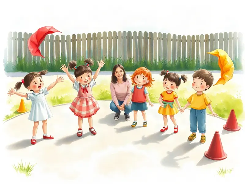 Ilustração da atividade Pula, Gira e Balança: a Canção do Lenço Dançante