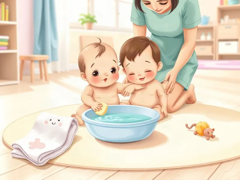 Ilustração da atividade Banho de Bonecos das Mãozinhas e Pezinhos