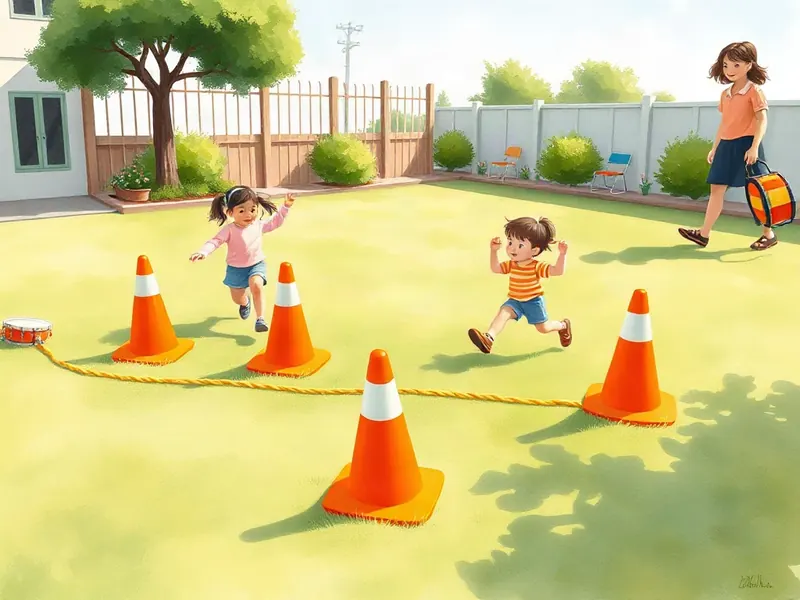 Ilustração da atividade Corre-Corre e Para no Cone Mágico