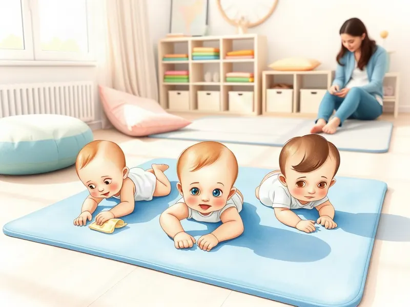 Ilustração da atividade Chão Macio: Rolar, Engatinhar e Apoiar