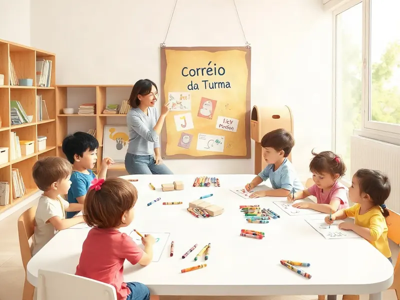 Ilustração da atividade Correio do Cartaz: Recados Ditados e Desenhados