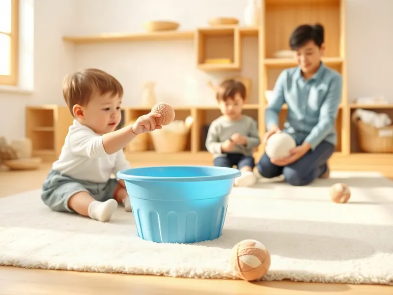 Ilustração da atividade Bolinha Cantada no Balde Baixo