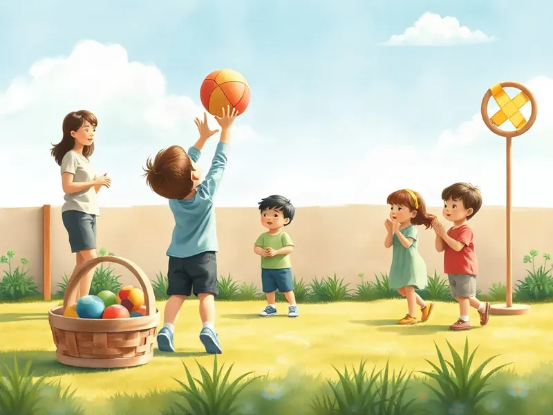 Ilustração da atividade Aro Que Recebe a Bola da Turma