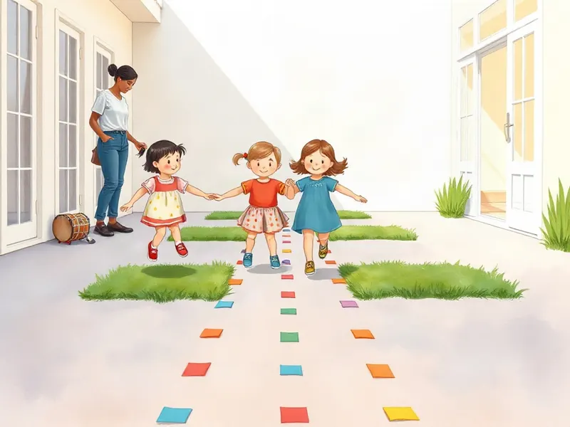 Ilustração da atividade Ponte de Mãos no Caminho Colorido
