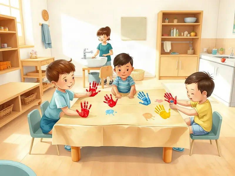 Ilustração da atividade Mãozinhas de Pintura Limpa: Cuido do Meu Corpo
