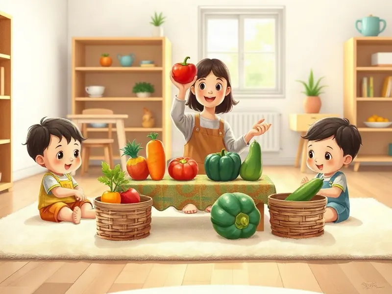 Ilustração da atividade Feirinha dos Legumes Parecidos e Diferentes