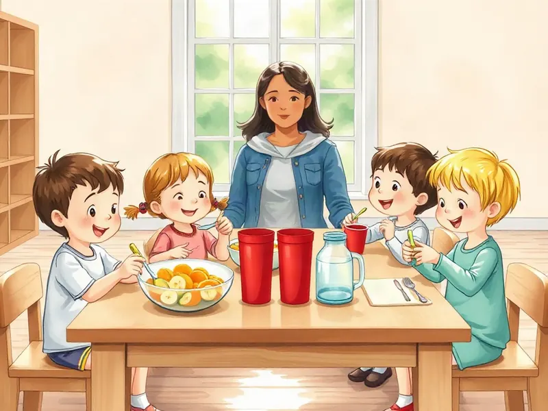 Ilustração da atividade Lanche Sozinho: Mãos que Servem e Copinho que Equilibra