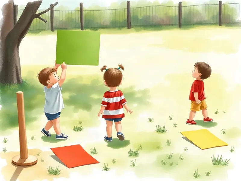 Ilustração da atividade Semáforo do Pátio: Vermelho, Amarelo e Verde Juntos