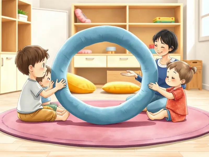 Ilustração da atividade Roda do Passa-Anel: Cada Um Espera Sua Vez