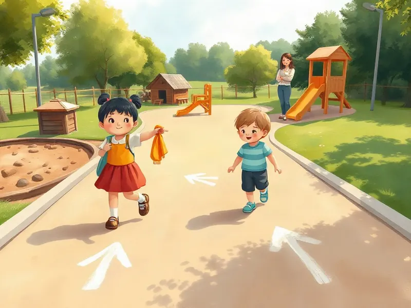 Ilustração da atividade Caminho do Pátio: Vou Pra Lá, Volto Pra Cá