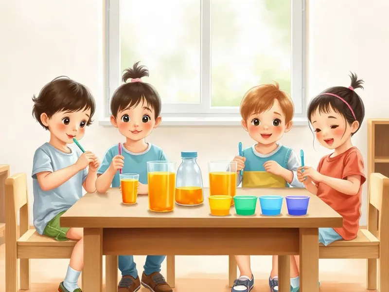 Ilustração da atividade Suquinho Mágico: a Água que Ganha Gosto e Cor