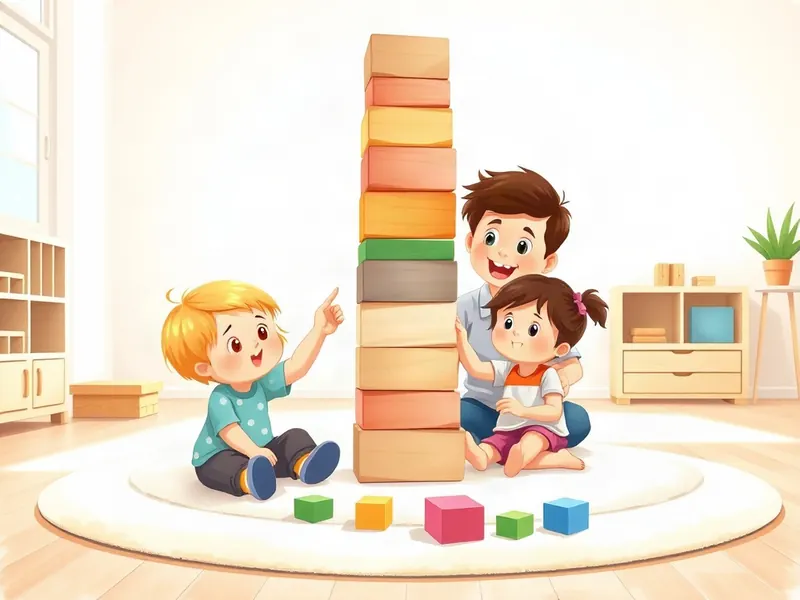 Ilustração da atividade Torre que Cresce e Tomba: Quantos Blocos Eu Usei?