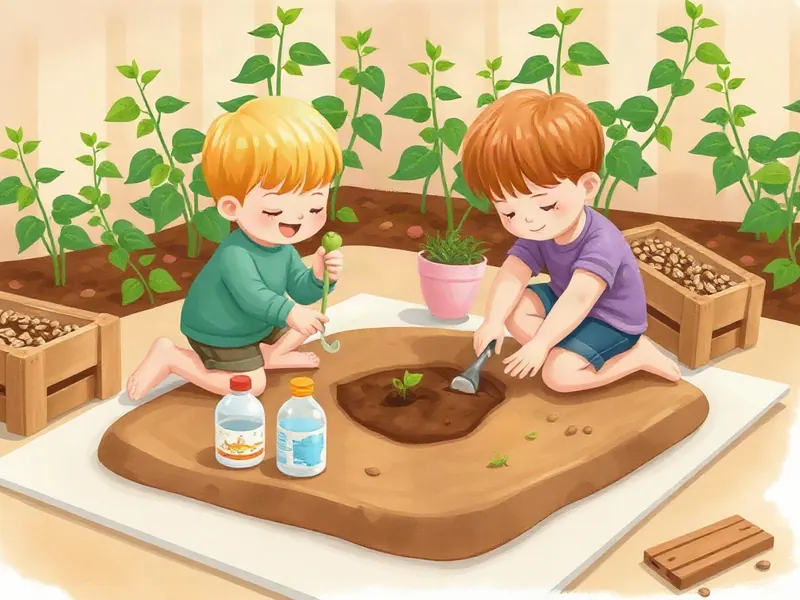 Ilustração da atividade Semeadura Escondida no Canteiro