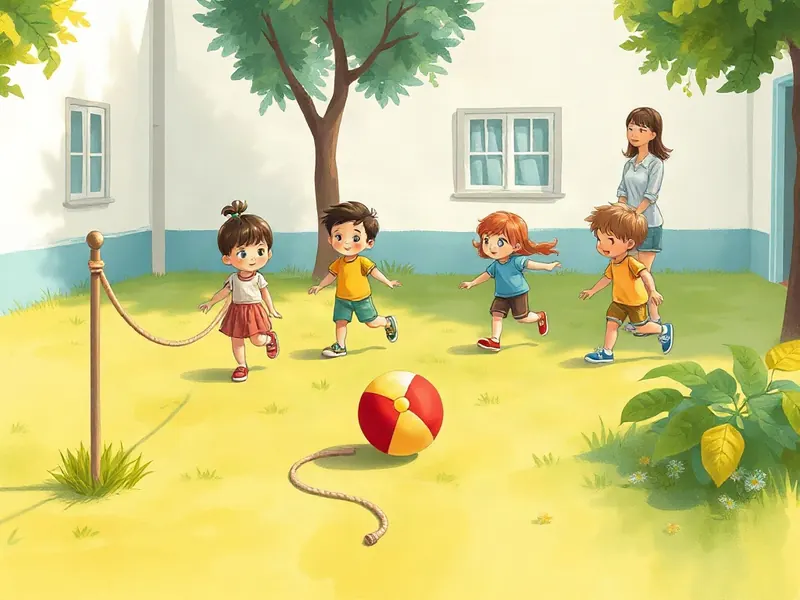 Ilustração da atividade Pula-Corre Pé de Pano no Pátio