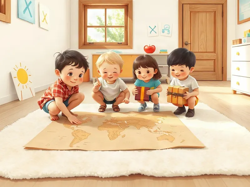 Ilustração da atividade Mapa do Caminho Imaginário: Seguindo Pistas pela Sala