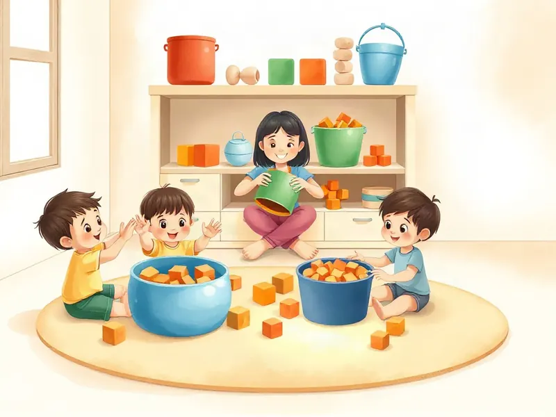 Ilustração da atividade Enche e Conta os Potes