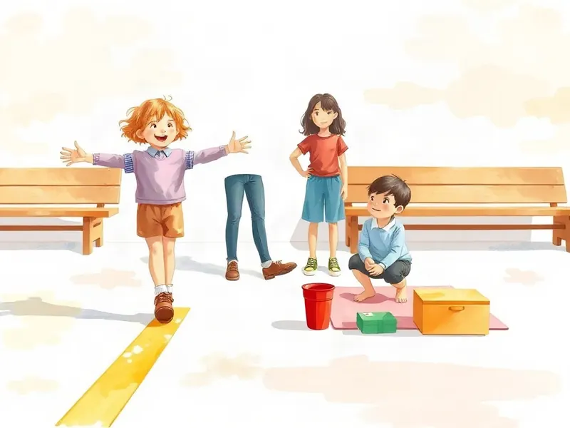 Ilustração da atividade Equilibrista da Praça: Pé Firme, Corpo Atento