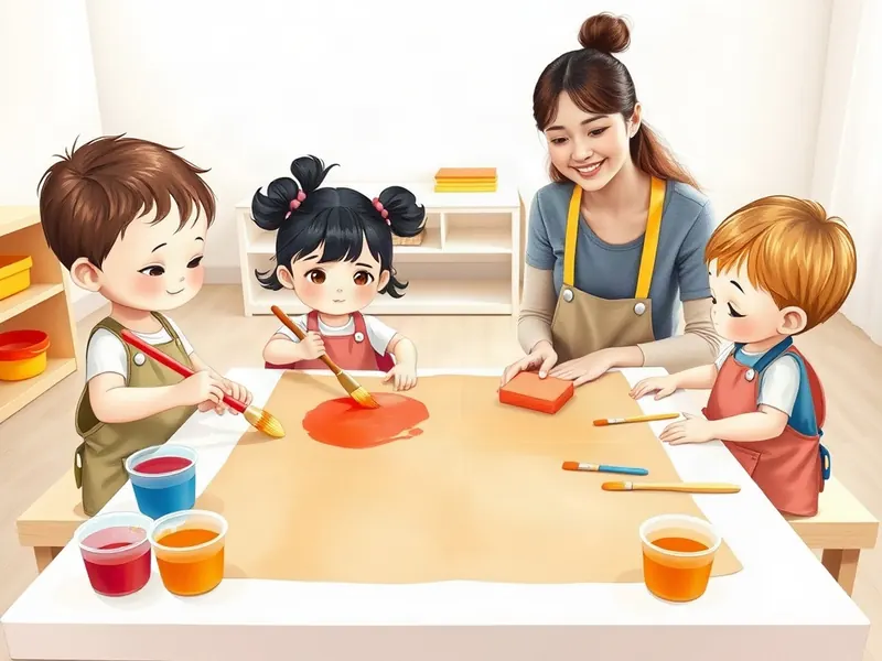 Ilustração da atividade Pintura dos Sentimentos no Papel Kraft